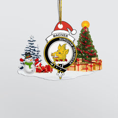 Clan MacIver Crest Tartan Acrylic Christmas Ornament AQ46 MacIver Tartan Tartan Christmas   