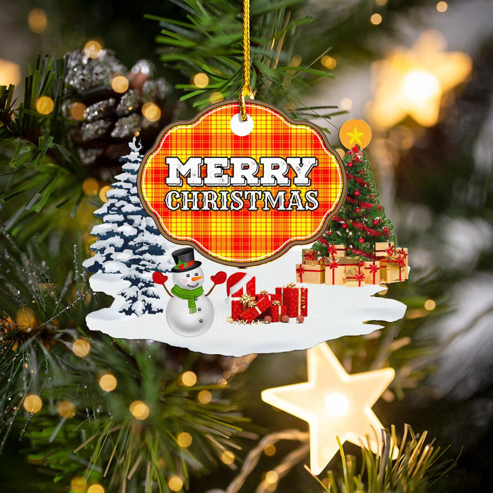 Clan MacMillan "Merry Christmas" Tartan Acrylic Ornament SS46 MacMillan Tartan Tartan Christmas   