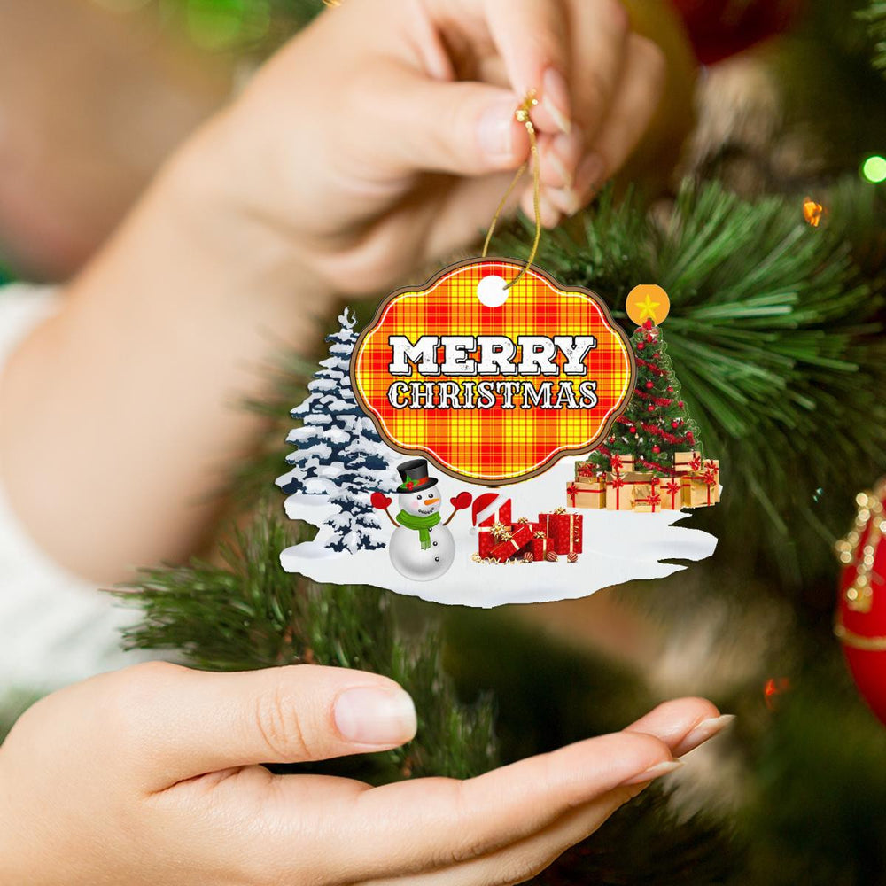 Clan MacMillan "Merry Christmas" Tartan Acrylic Ornament SS46 MacMillan Tartan Tartan Christmas   
