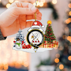 Clan Lennox Crest Tartan Acrylic Christmas Ornament HC14 Lennox Tartan Tartan Christmas   