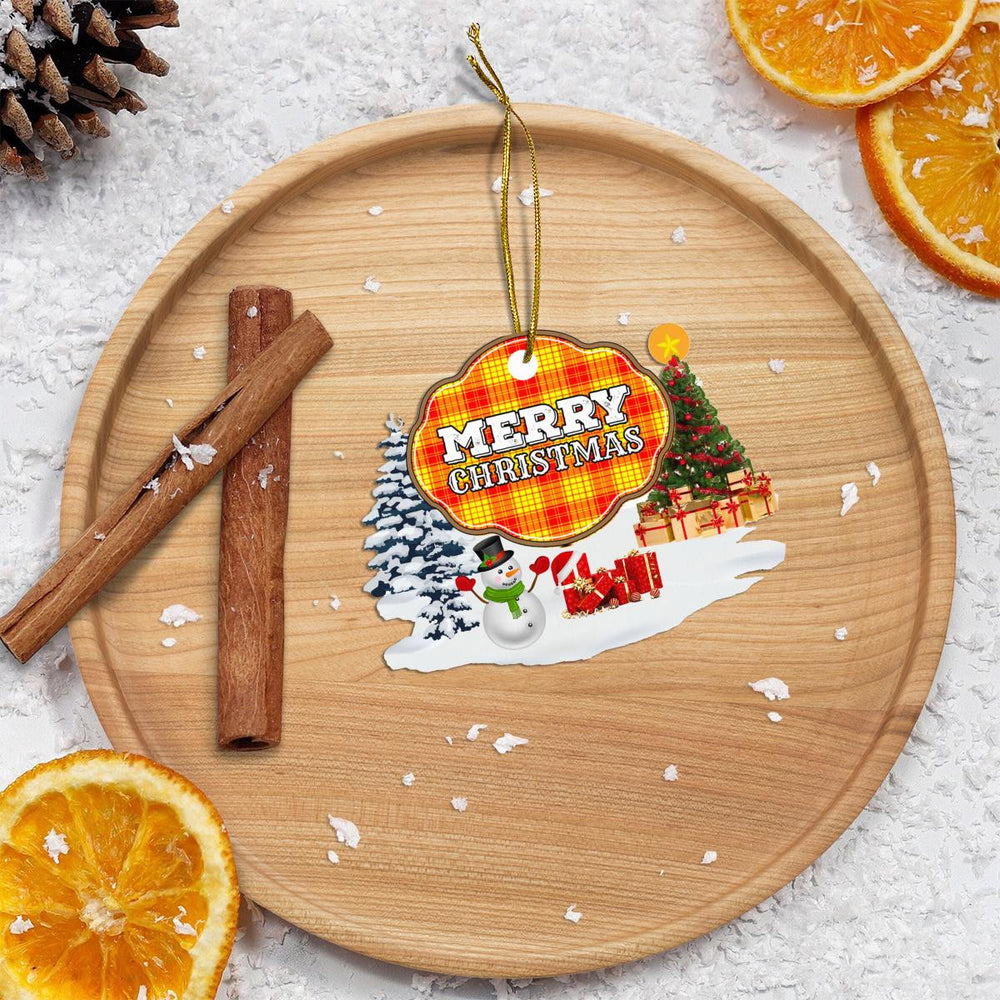 Clan MacMillan "Merry Christmas" Tartan Acrylic Ornament SS46 MacMillan Tartan Tartan Christmas   