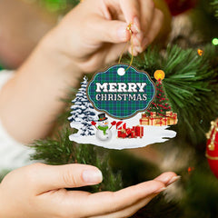 Clan Keith Ancient "Merry Christmas" Tartan Acrylic Ornament NM40 Keith Ancient Tartan Tartan Christmas   