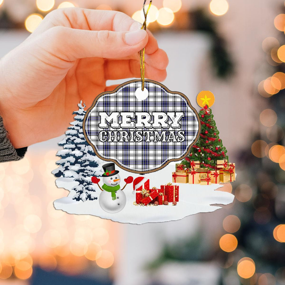 Clan Hannay "Merry Christmas" Tartan Acrylic Ornament EK45 Hannay Tartan Tartan Christmas   