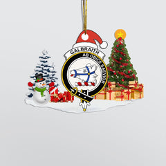 Clan Galbraith Crest Tartan Acrylic Christmas Ornament LY62 Galbraith Tartan Tartan Christmas   