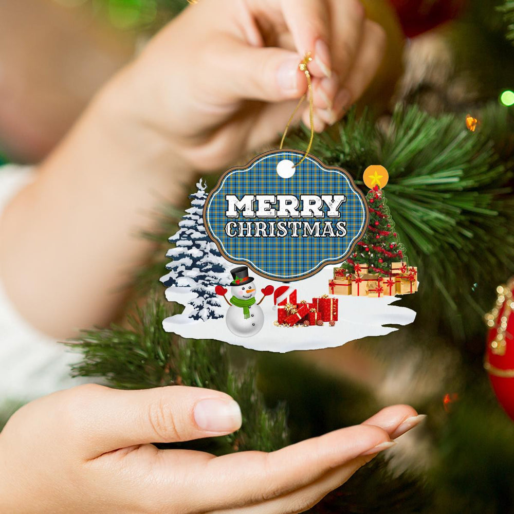Clan Laing "Merry Christmas" Tartan Acrylic Ornament XU32 Laing Tartan Tartan Christmas   