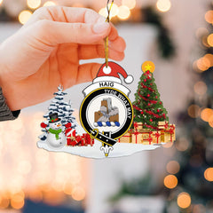 Clan Haig Crest Tartan Acrylic Christmas Ornament OQ64 Haig Tartan Tartan Christmas   