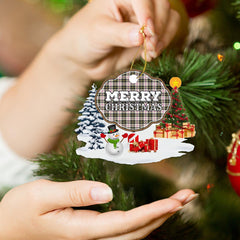 Clan MacPherson Dress Ancient "Merry Christmas" Tartan Acrylic Ornament AP87 MacPherson Dress Ancient Tartan Tartan Christmas   