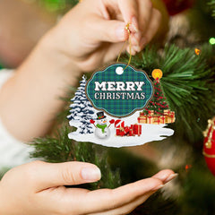 Clan MacNeill of Colonsay Ancient "Merry Christmas" Tartan Acrylic Ornament DH28 MacNeill of Colonsay Ancient Tartan Tartan Christmas   