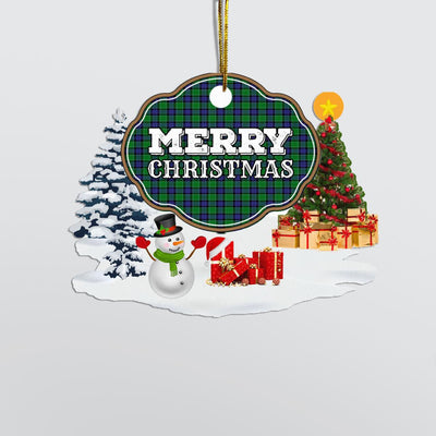 Clan Monteith "Merry Christmas" Tartan Acrylic Ornament