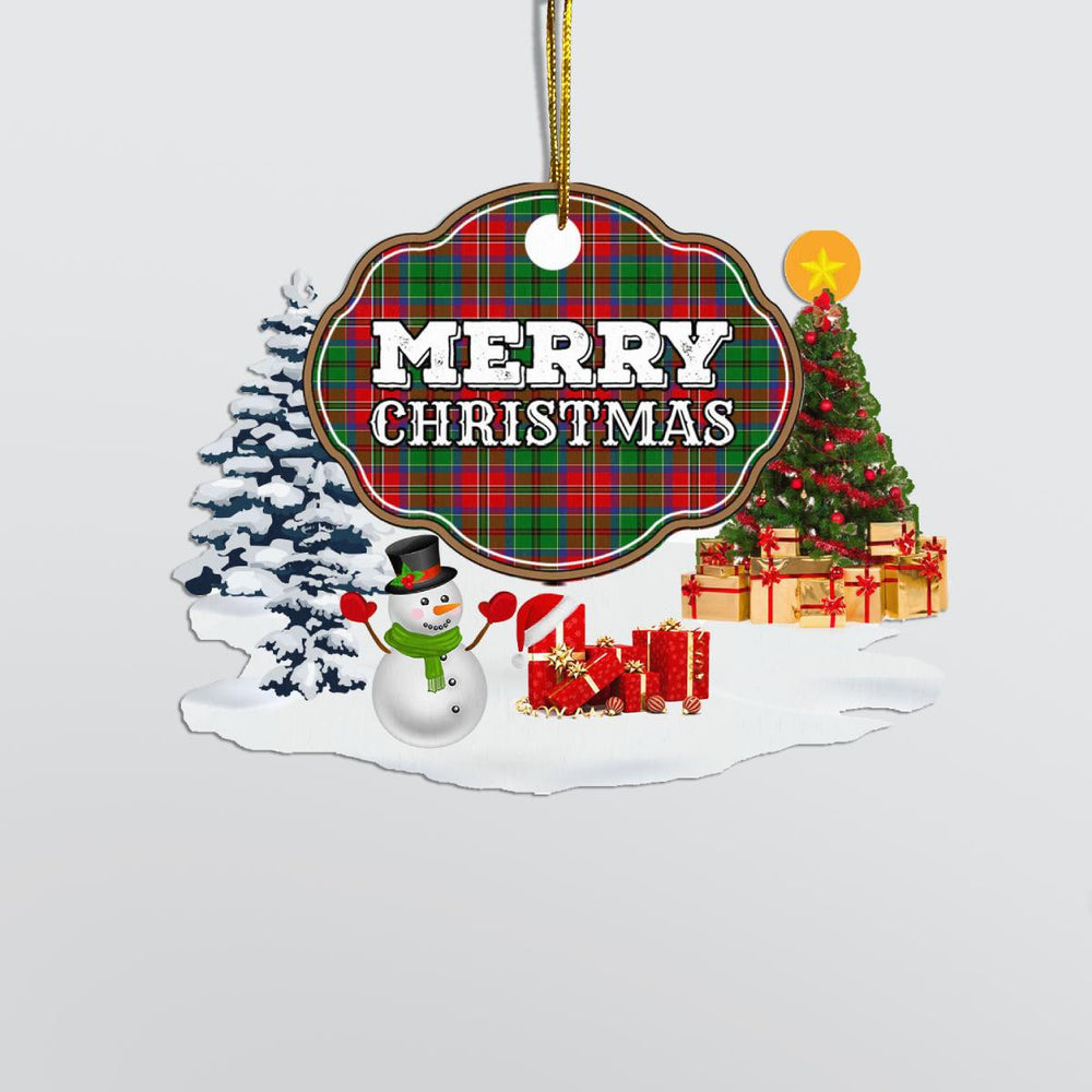 Clan MacCulloch "Merry Christmas" Tartan Acrylic Ornament IB45 MacCulloch Tartan Tartan Christmas   