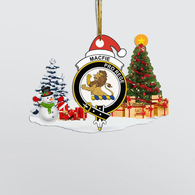 Clan MacFie (of Dreghorn) Crest Tartan Acrylic Christmas Ornament RI38