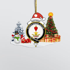 Clan Rattray Crest Tartan Acrylic Christmas Ornament GM72 Rattray Tartan Tartan Christmas   