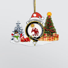 Clan Spottiswood Crest Tartan Acrylic Christmas Ornament EL36 Spottiswood Tartan Tartan Christmas   