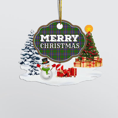 Clan Strange of Balkaskie "Merry Christmas" Tartan Acrylic Ornament EG33