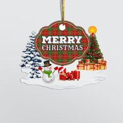 Clan Hay Ancient "Merry Christmas" Tartan Acrylic Ornament YA90 Hay Ancient Tartan Tartan Christmas   