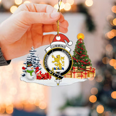 Clan Cumming Crest Tartan Acrylic Christmas Ornament OI92 Cumming Tartan Tartan Christmas   