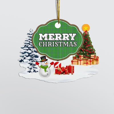 Clan Currie "Merry Christmas" Tartan Acrylic Ornament