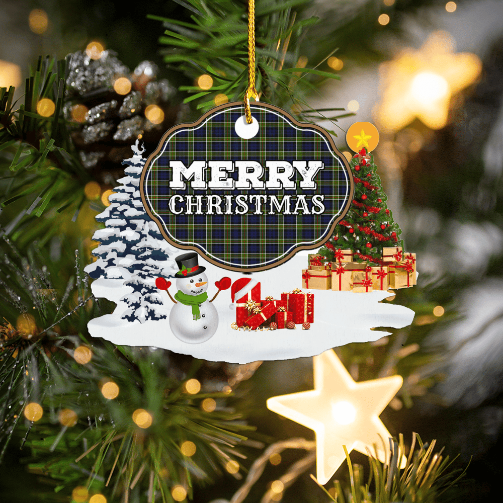 Clan Colquhoun "Merry Christmas" Tartan Acrylic Ornament YA59 Colquhoun Tartan Tartan Christmas   