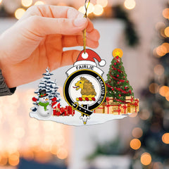 Clan Fairlie Crest Tartan Acrylic Christmas Ornament OZ15 Fairlie Tartan Tartan Christmas   