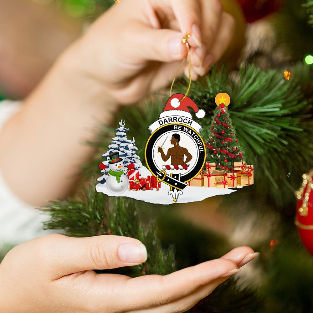 Clan Darroch (Gourock) Crest Tartan Acrylic Christmas Ornament BT11 Darroch (Gourock) Tartan Tartan Christmas   