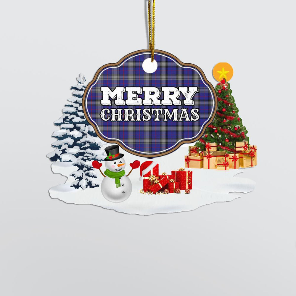 Clan Kinnaird "Merry Christmas" Tartan Acrylic Ornament JW26 Kinnaird Tartan Tartan Christmas   