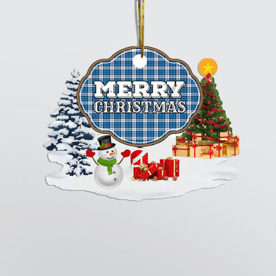 Clan Strathclyde District "Merry Christmas" Tartan Acrylic Ornament