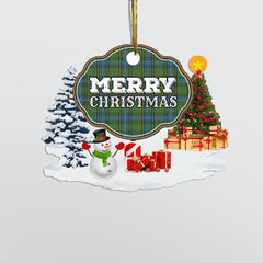Clan MacMillan Hunting Ancient "Merry Christmas" Tartan Acrylic Ornament VG91 MacMillan Hunting Ancient Tartan Tartan Christmas   