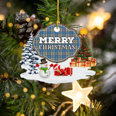Clan Napier Ancient "Merry Christmas" Tartan Acrylic Ornament VP44 Napier Ancient Tartan Tartan Christmas   