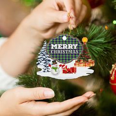 Clan Colville "Merry Christmas" Tartan Acrylic Ornament IG66 Colville Tartan Tartan Christmas   