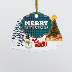 Clan Smith Ancient "Merry Christmas" Tartan Acrylic Ornament CR37 Smith Ancient Tartan Tartan Christmas   