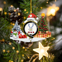 Clan Sempill (or Semple) Crest Tartan Acrylic Christmas Ornament DR26 Sempill (or Semple) Tartan Tartan Christmas   