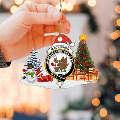 Clan MacKinnon Crest Tartan Acrylic Christmas Ornament QE66 MacKinnon Tartan Tartan Christmas   