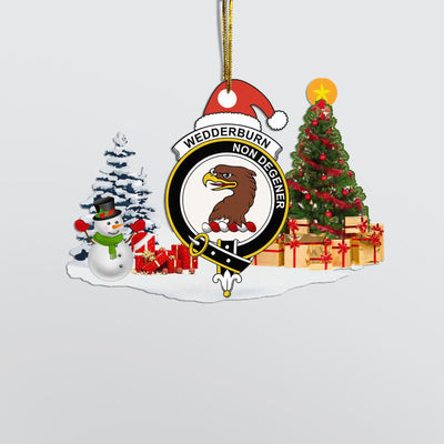Clan Wedderburn Crest Tartan Acrylic Christmas Ornament RZ80