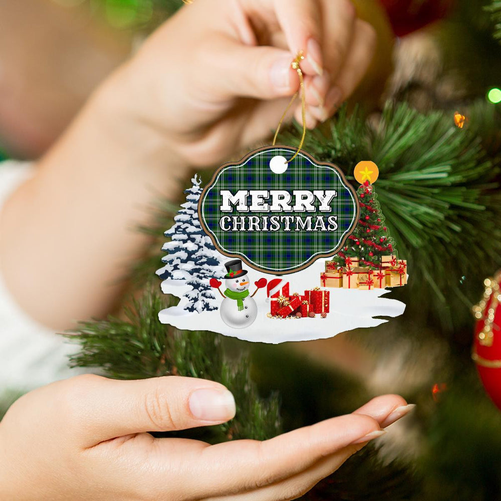 Clan Purves (Tweedside) "Merry Christmas" Tartan Acrylic Ornament GK60 Purves (Tweedside) Tartan Tartan Christmas   