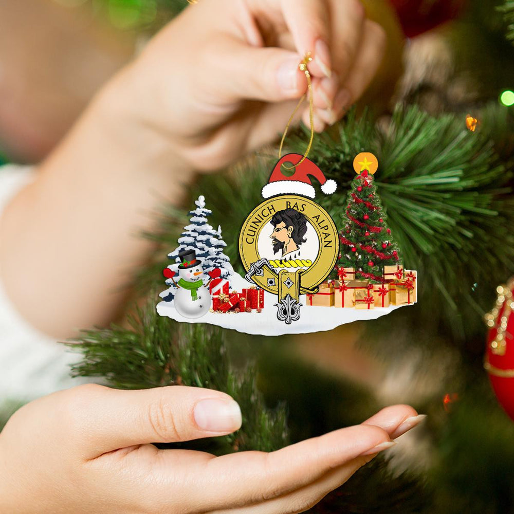 Clan MacAlpine Crest Tartan Acrylic Christmas Ornament QI87 MacAlpine Tartan Tartan Christmas   