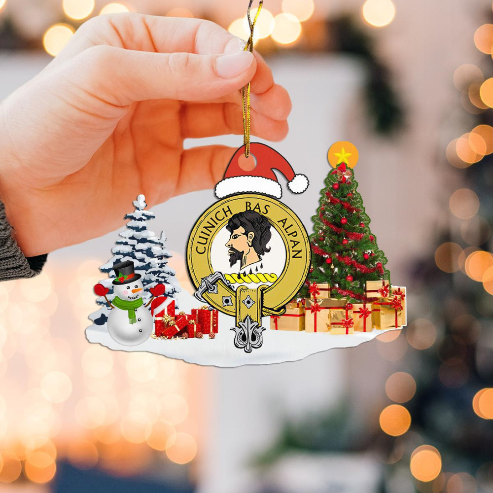 Clan MacAlpine Crest Tartan Acrylic Christmas Ornament QI87 MacAlpine Tartan Tartan Christmas   