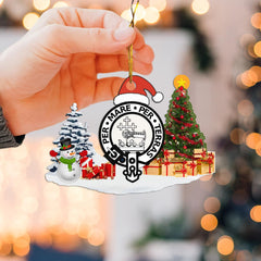 Clan MacDonald of the Isles Crest Tartan Acrylic Christmas Ornament MM54 MacDonald of the Isles Tartan Tartan Christmas   