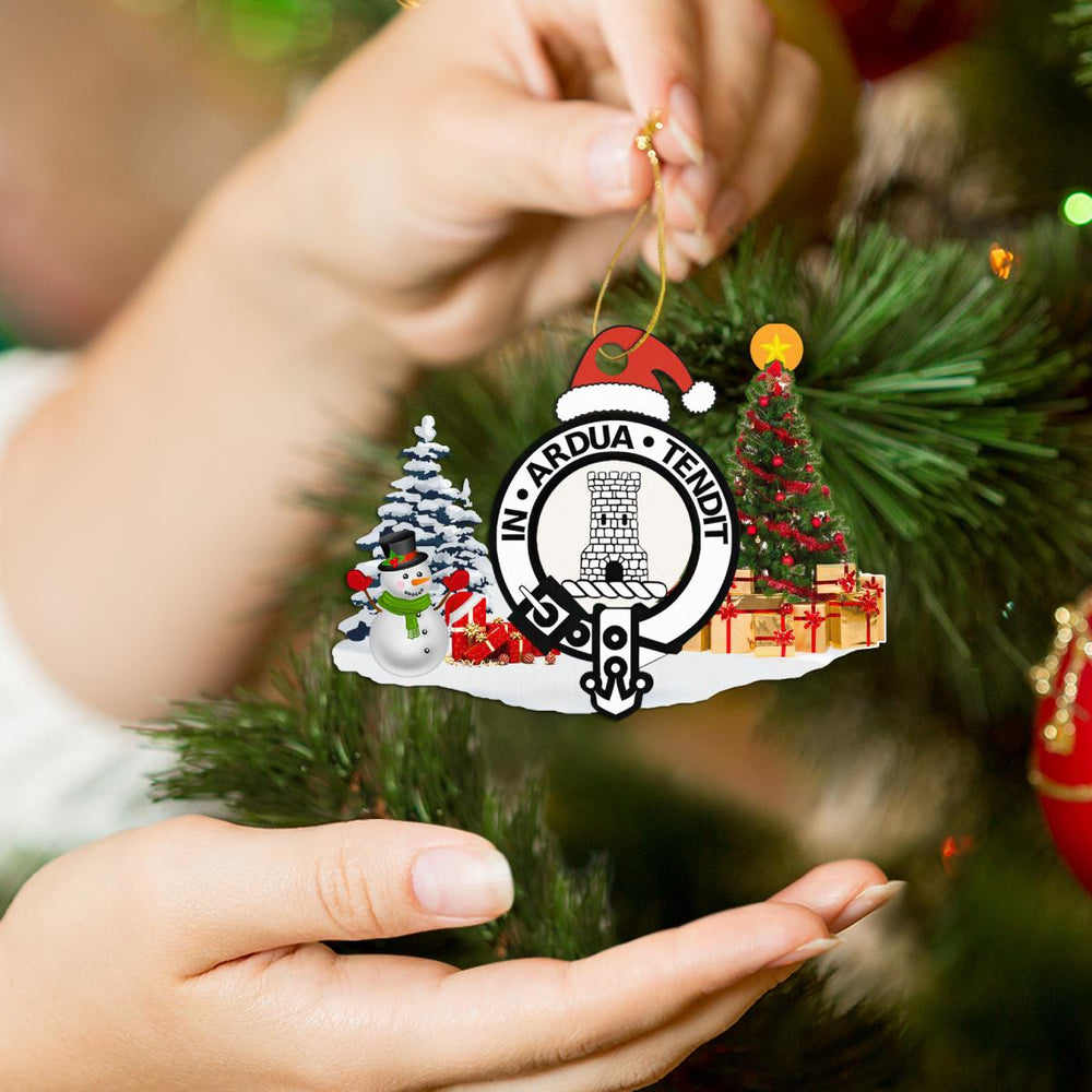Clan Malcolm II  Crest Tartan Acrylic Christmas Ornament ZD53 Malcolm II Tartan Tartan Christmas   