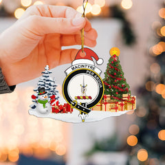 Clan MacIntyre Crest Tartan Acrylic Christmas Ornament ME10 MacIntyre Tartan Tartan Christmas   