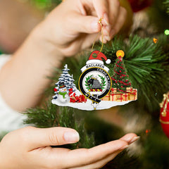 Clan MacLaren Crest Tartan Acrylic Christmas Ornament KC68 MacLaren Tartan Tartan Christmas   