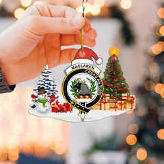 Clan MacLaren Crest Tartan Acrylic Christmas Ornament KC68 MacLaren Tartan Tartan Christmas   