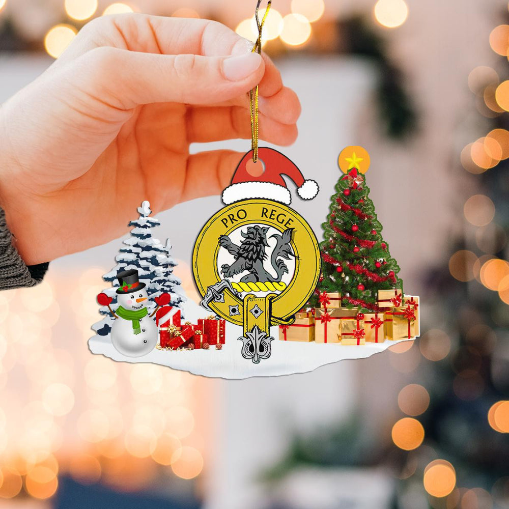 Clan MacPhee Crest Tartan Acrylic Christmas Ornament BS39 MacPhee Tartan Tartan Christmas   