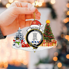 Clan Malcolm I Crest Tartan Acrylic Christmas Ornament ZG96 Malcolm I Tartan Tartan Christmas   