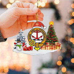 Clan Clark Crest Tartan Acrylic Christmas Ornament MZ69 Clark Tartan Tartan Christmas   