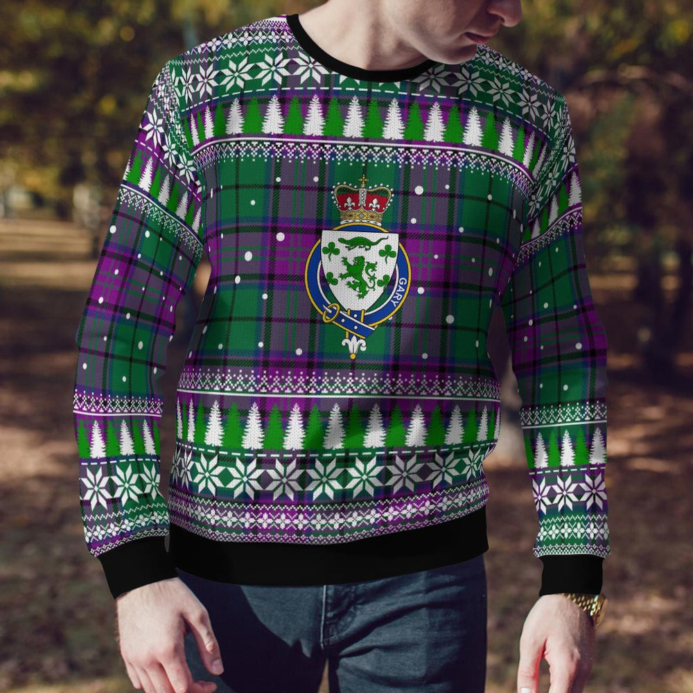 Clan Gary Modern  Crest Tartan Christmas Ugly Sweater UT71 Gary Modern Sweater Crest Tartan Tartan Ugly Sweater   
