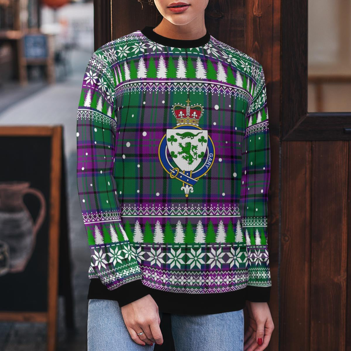Clan Gary Modern  Crest Tartan Christmas Ugly Sweater UT71 Gary Modern Sweater Crest Tartan Tartan Ugly Sweater   