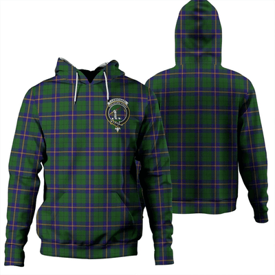 Clan Carmichael Modern Tartan Hoodie Crest