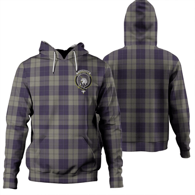 Clan Cunningham Dress Blue Dancers Tartan Hoodie Crest