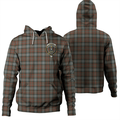 Clan Fergusson Weathered Tartan Hoodie Crest