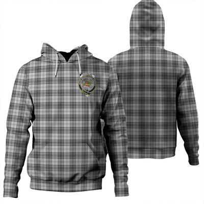 Clan Douglas Grey Modern Tartan Hoodie Crest